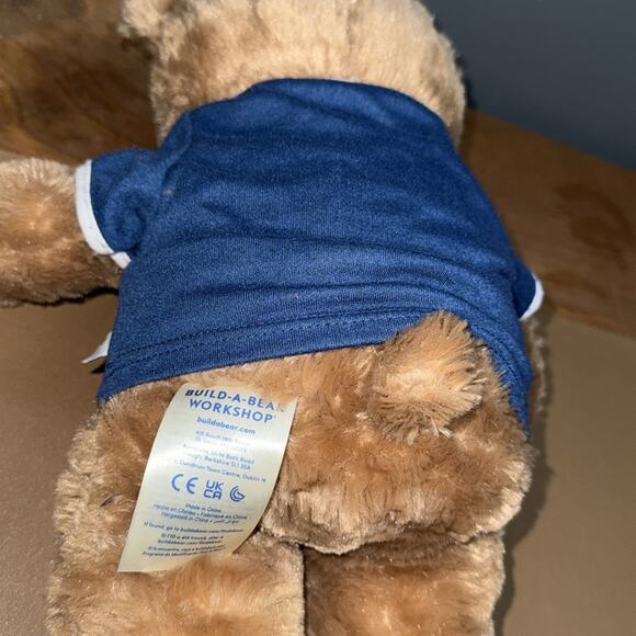 Build-A-Bear Workshop 15” bear stuffed plush with blue Pokémon party shirt - Picture 4 of 10